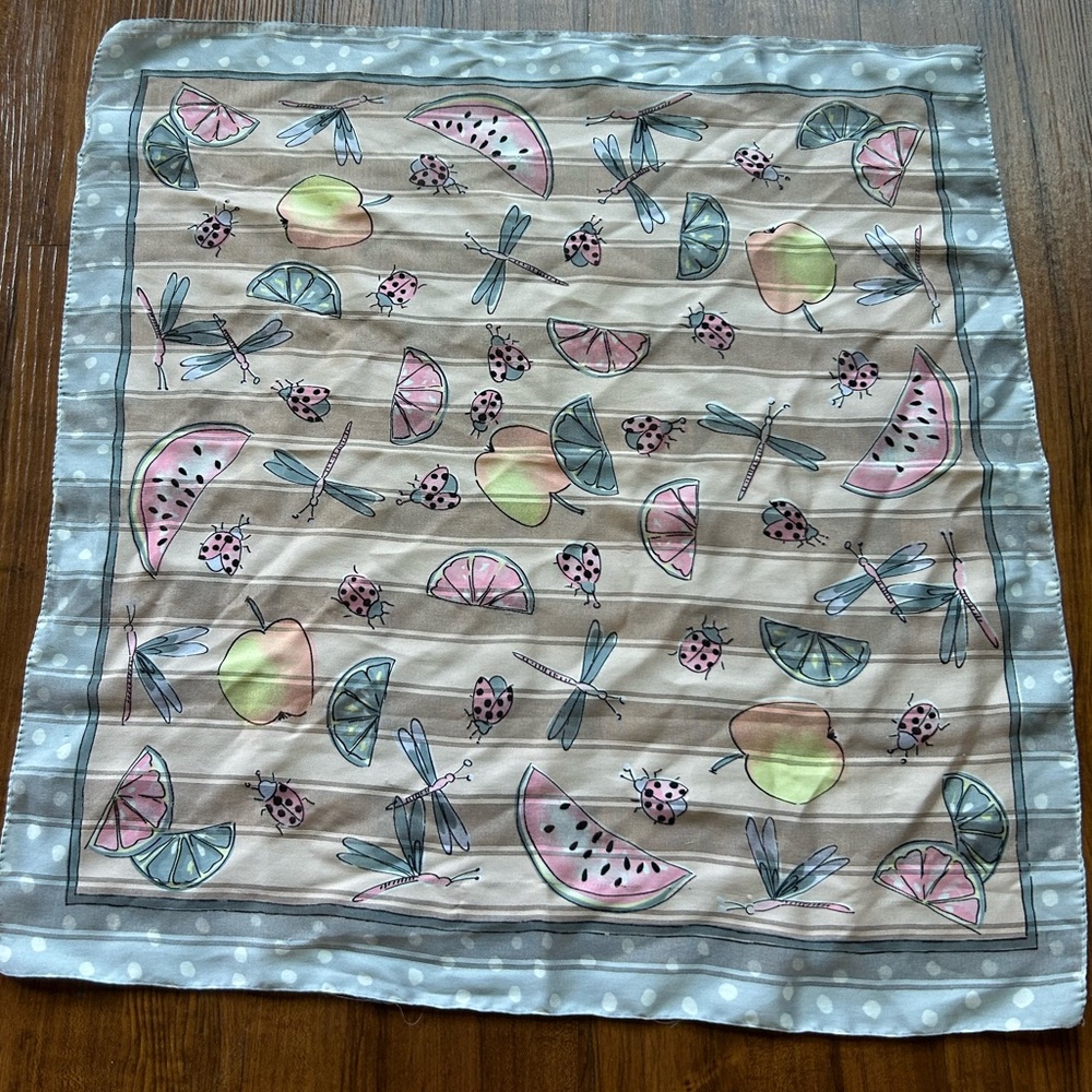 Symphony Scarves fruit and lady bug scarf
